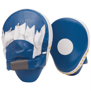 Meilleures ventes de mitaines de boxe en cuir véritable respirant de qualité professionnelle Coussinets d'entraînement de mise au point Sangle réglable personnalisable - Product Image 1