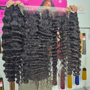 Onda de agua Cabello de trama negro natural 100% Paquetes de cabello Virgen sin procesar Paquetes de cabello humano de onda de agua vietnamita de alto grado - Product Image 4