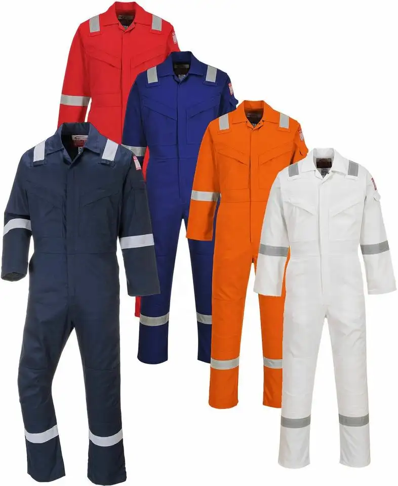 石油ガス産業作業服/安全耐火カバーオール/産業作業服作業服男性大人のための均一カバーオール