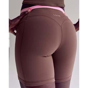 Shorts Bree Fusion de Cintura Alta de 6 Pulgadas con Bolsillos - Rosa Cacao - Product Image 5