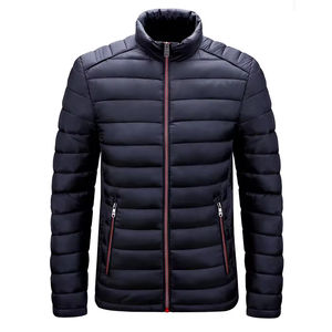 OEM venta al por mayor personalizado multicolor liso chaqueta acolchada Slim Fit High Street acolchado abrigo de invierno cremallera bolsillos Stand Collar chaqueta - Product Image 4