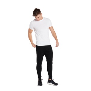 T-shirts d'entraînement athlétique pour hommes chemises de gymnastique à séchage rapide 95% polyester 5% Spandex chemises de fitness pour hommes à col rond vente en gros - Product Image 1