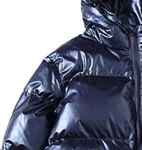 New Arrival Men's Waterproof Stand Collar Streetwear Solid Winter Puffer <b>Jacket</b> with Front Logo Regular Length - Product Image 4