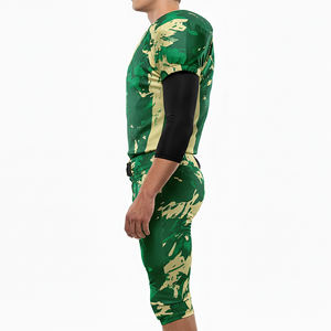 Maillot de football américain court 100 % polyester, rembourrage épais, personnalisable par sublimation (OEM/ODM) avec logo brodé sur mesure - Product Image 2