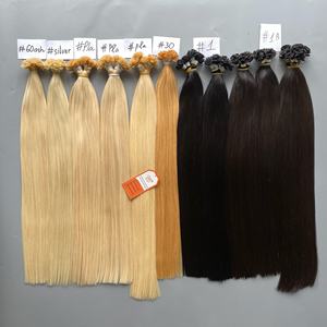Extensions de cheveux en kératine italienne en gros, prix d'usine, cheveux vierges Remy, cuticules alignées, extensions à pointe plate - Product Image 2