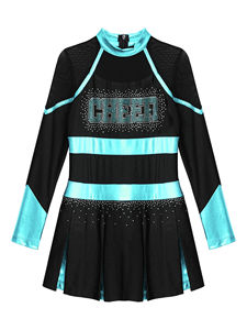 Tenue de cheerleading pour filles, design tendance, imprimé avec des strass, ensembles courts, 100% polyester, personnalisable, haut d'entraînement - Product Image 6