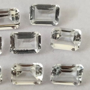 โทแพซสีขาวธรรมชาติทรงแปดเหลี่ยม ขนาด 7x9 มม. เจียระไนเหลี่ยม - โทแพซสีขาวทรงแปดเหลี่ยมคุณภาพเยี่ยม - Product Image 1