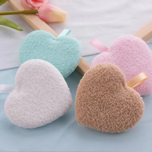 Ins doux en peluche Teddy forme de coeur porte-tétine en laine d'agneau pendentif chaînes câlin apaisant pépinière jouet <span class=keywords><strong>attache</strong></span>-sucette - Product Image 5