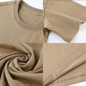 Ensemble deux pièces d'été pour hommes de grande taille personnalisé short en coton respirant et t-shirt surdimensionné avec motif uni - Product Image 3