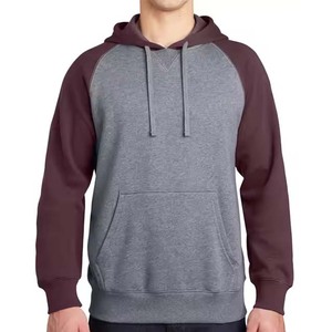 Sudadera fina de manga larga para hombre, sudadera cómoda con capucha, sudaderas con capucha de algodón 100% con panel, sudaderas con capucha de dos tonos - Product Image 1