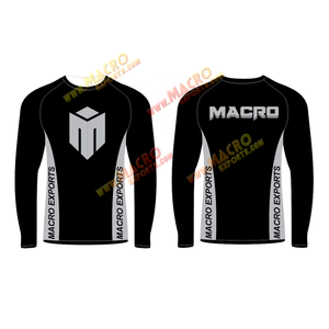 Custom Logo Printed <b>Long</b> <b>Sleeve</b> Rash Guard <b>Vest</b> for Surfing and Other Water Sports Sublimation Fabric for MMA - Product Image 4
