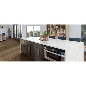 Placa de Cuarzo Premium Calacatta Idillio - Resistente al Agua, Duradera, Diseño Moderno - Product Image 5