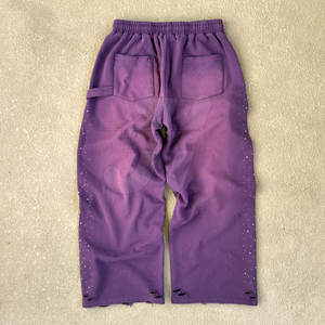 Pantalon décontracté streetwear pour homme, personnalisé avec strass, taille mi-haute, qualité supérieure, léger, coupe droite, écologique - Product Image 2