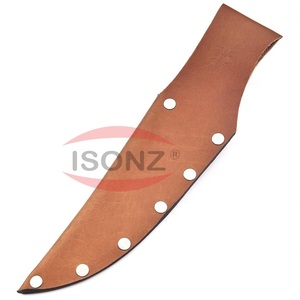 Fourreau de couteaux à lame fixe cloutée gravée, étui à couteau en cuir - Product Image 3