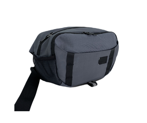 Paquete multifunción riñonera de bolsillo para teléfono para hombre gris con cremallera logotipo personalizado al por mayor hecho en Vietnam - Product Image 2