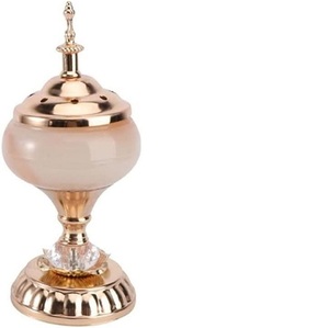 Porte-encens en métal en cuivre Antique de forme ronde, brûleur d'encens en forme de cendrier pour la maison et le bureau - Product Image 4
