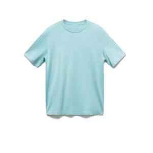 Camiseta con logotipo de serigrafía personalizada para hombre Camiseta de algodón orgánico pesado con cuello redondo de talla grande Camiseta lisa de gran tamaño Tela tejida - Product Image 6