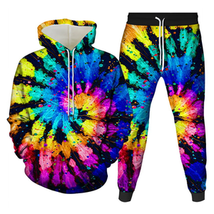 Conjuntos de Jogger con estampado de pintura personalizado Sublimado completo 100% Poliéster Jersey Unisex Hombres Mujeres Fitness Chándales - Product Image 1