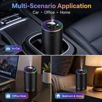 Diffuseur d'huiles essentielles intelligent pour voiture, humidificateur Vortex, commande tactile, ultra silencieux, arrêt automatique, deux modes de diffusion, aromathérapie pour voiture et maison