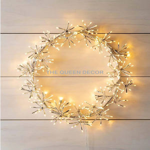 Qualité industrielle Fer Métal Forme Ronde X Mass Arbre Look Noël Led Éclairage Métal Décoration de La Maison - Product Image 4