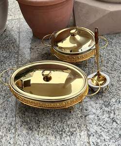 Catering Acero inoxidable Chafing Dish Buffet Set Roll Top Chafing Buffet Set Warmer Platos Estufa para la venta a África/UAE/Europa - Product Image 2