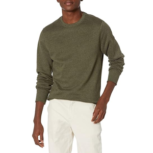 Sweat-shirt ample à col rond de couleur unie et à manches longues pour hommes pulls en tissu imprimé d'usine personnalisés pour le commerce extérieur - Product Image 3