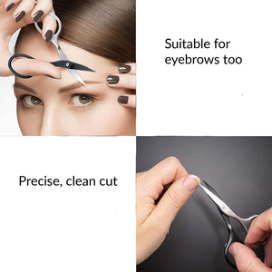 Tijeras de Uñas de Acero Inoxidable de Alta Calidad al por Mayor, Diseño Simple, Curvas y Cuadradas, Resistentes al Óxido, Reutilizables para Cutículas - Product Image 5