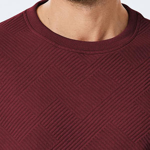 Sudadera básica de algodón mezclado con logotipo personalizado para hombre, sudadera de color sólido de alta calidad para hombre en grandes cantidades. - Product Image 5