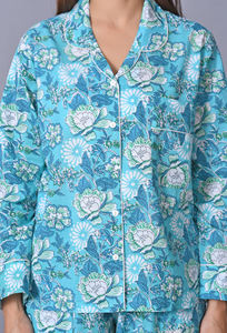 Ensembles de pyjama, ensemble de pyjama en coton indien, ensemble de pyjama de nuit, robe de nuit, vêtements bohèmes, cadeaux pour elle, robe de femme - Product Image 4