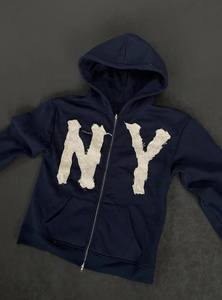 <b>Top</b> Deals <b>Distressed</b> Rough Patches Hoodie for Men Women Streetwear Vintage Washed Cotton Pullover Sweatshirt Hoodies - Product Image 5