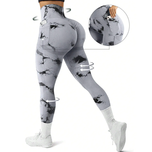 OEM Custom Formal Summer Side Pocket Yoga Pants Running Sports High Waist Scrunch Butt Lift Workout Sexy Leggings <b>Tights</b> - Product Image 1