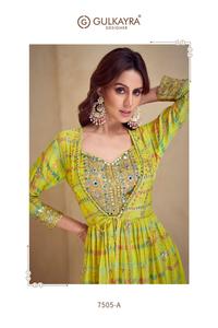 ผ้าไหม Chinon สวยทันสมัยพร้อมพิมพ์ดิจิตอลด้านบนและผู้ผลิต plazo และผู้จำหน่ายจาก surat - Product Image 2