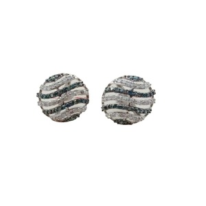 Pendientes de Diamantes Naturales Redondos Azules y Blancos de 1.52 Ct en Plata 925 para Mujer - Regalo de Aniversario, Boda, Compromiso - Product Image 1