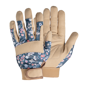 Guantes de trabajo de construcción de jardinería certificados EN420 de alta calidad, cuero antideslizante, estampado de algodón, trabajo de montaje certificado - Product Image 1