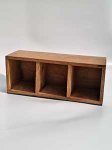 Organizador de Cubiertos de Madera Hecho a Mano con Incrustaciones de Rodajas de Madera Modernas, Porta Utensilios con Múltiples Compartimentos, Caja de Almacenamiento para Mesa de Cocina - Product Image 6