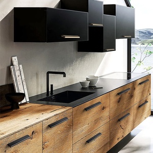 Hiện đại Matt đen vàng Nhôm Nhà bếp ngăn kéo tủ kéo đồ nội thất tủ quần áo xử lý tủ quần áo phòng ngủ sống bên ngoài ngoài trời - Product Image 6