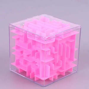 Cube Magique Labyrinthe 3D <b>Puzzle</b> Transparent Six Faces Educational Toy Cartoon Dinosaur Design Made of Plastic Wood <b>Boxed</b> - Product Image 3