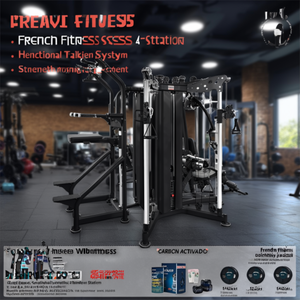 Système de musculation fonctionnel à 4 stations French Fitness pour la maison, équipement d'entraînement de force - Product Image 3