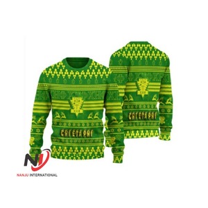 Suéter Chi Phi Eta personalizado OEM hecho en Sialkot invierno hermandad Varsity mujer ropa Vintage Rosa verde cárdigan suéter - Product Image 2