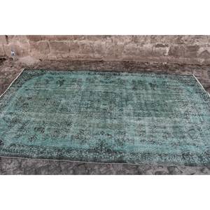 Tapis turc Vintage vert classique 5.7 X 9.7ft grande surface laine Patchwork Rectangle motif abstrait pour couloir chambre tapis Latex - Product Image 4