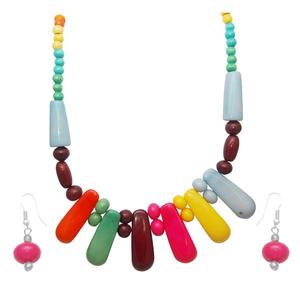 Beadside antiguo chapado en oro Multi Bead collar conjunto Vintage moda cristiana joyería religiosa moda 1106612 cristiana - Product Image 1