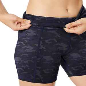 Nuevas telas personalizadas, pantalones cortos de motorista Scrunch, pantalones cortos de leopardo, riñonera blanca para mujer, impermeable, Fitness, verano, gimnasio, Occidental, OEM - Product Image 4