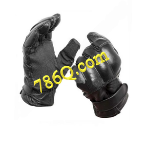 Guantes de cuero con protección para nudillos, guantes tácticos resistentes para nudillos duros para deportes de motocicleta - Product Image 1