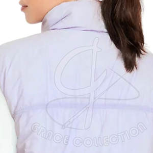 2025 invierno Color sólido cremallera gruesa ambos lados usan Chaleco de bolsillo 100% poliéster mejores mujeres chalecos acolchados - Product Image 5