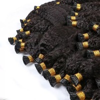 Vente en gros d'extensions de kératine humaine Microlink I tips cheveux vierges bruts Micro links Afro Kinky Straight I Tip Extensions de cheveux