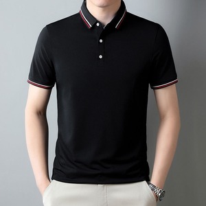 เสื้อโปโลกอล์ฟผู้ชายเสื้อ100% คอตตอนโพลีเอสเตอร์ระบายอากาศได้ดีปักลายออกกำลังกายแขนสั้นใส่สบาย - Product Image 5