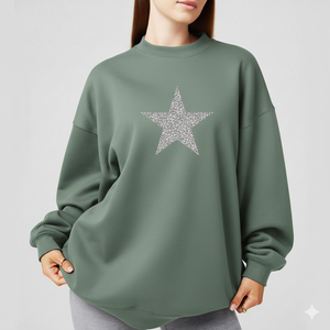 Sudadera Holgada de Cuello Alto para Mujer, Estilo Urbano, Otoño/Invierno, Informal, de Felpa, para Uso Diario Moderno - Product Image 1