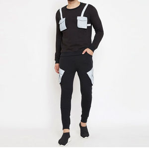 High Quality 100% Breathable Men's Sporty Hooded Casual Sweat Suit Solid for Summer - Product Image 4