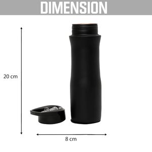 Bouteille d'eau en cuivre Sipper noir moderne d'une capacité de 1 litre avec boîte et sac de transport avec souhaits de Diwali heureux ou impression personnalisée - Product Image 5