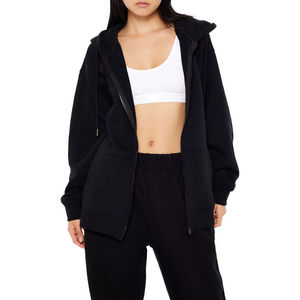 Sweat à capuche streetwear Y2K pour femme, 100% coton, molleton français, imprimé personnalisé, respirant, logo imprimé croisé, sweat à capuche zippé d'hiver - Product Image 6